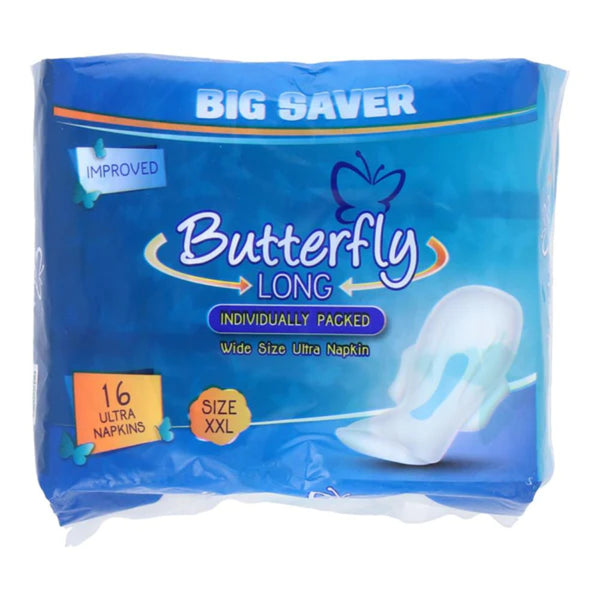Butterfly Long Ultra Big Saver XXL16 Pads – Boulevard Mart Fsd